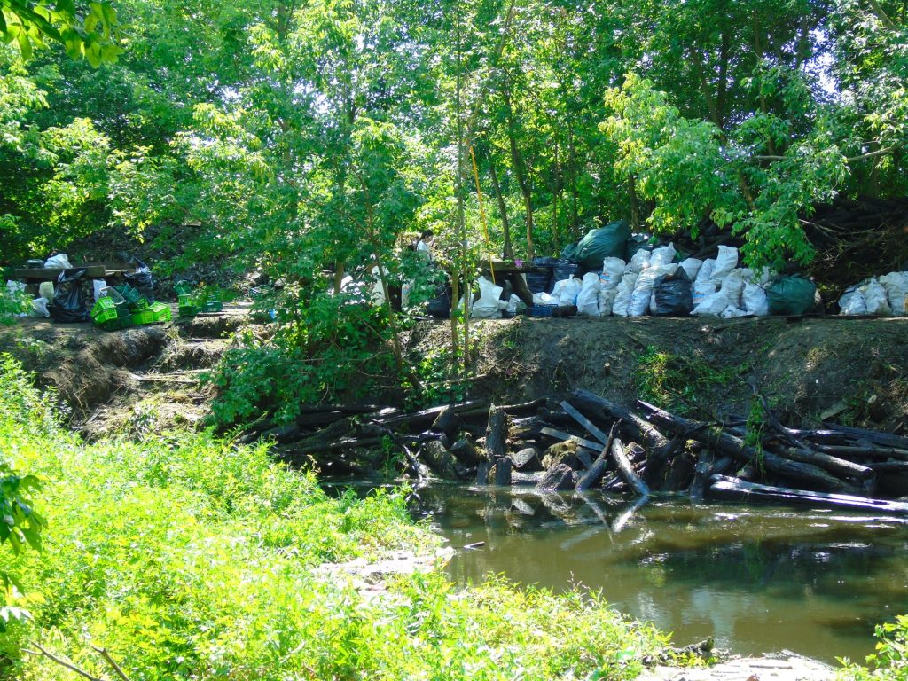 Очистка реки Уды от мусора, экоакция